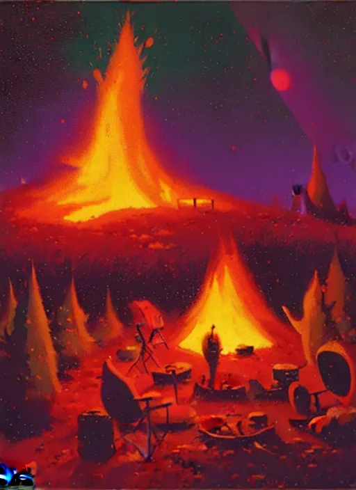 Image similar to camp fire by paul lehr