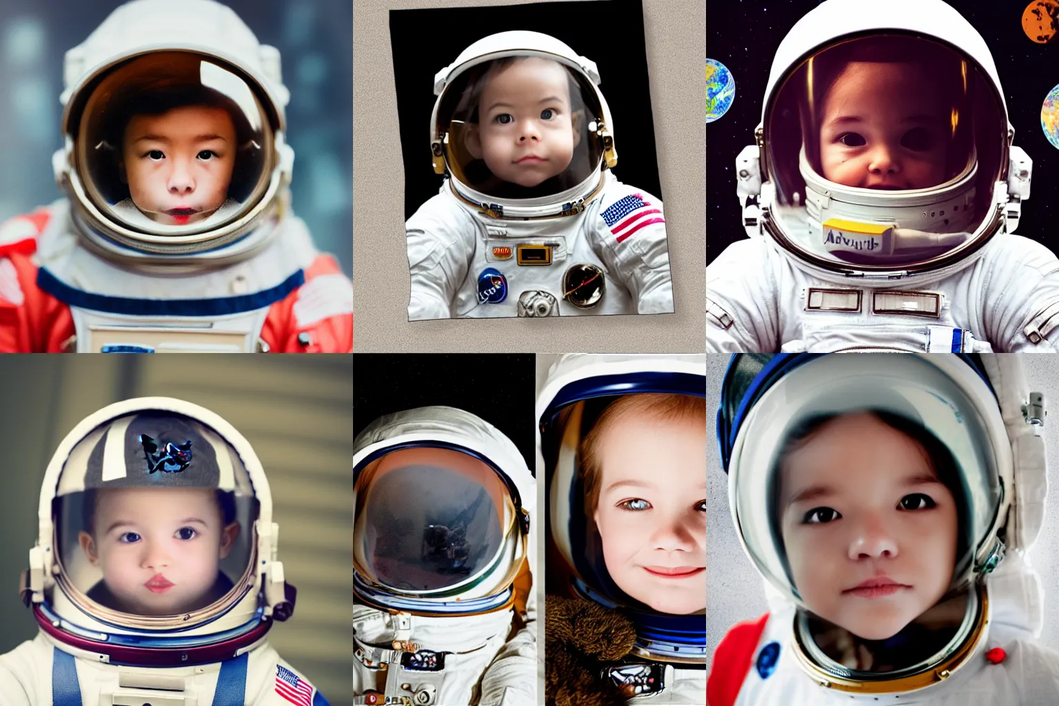 Prompt: A Very cute adorable astronaut duckling face portrait, realistic, 50mm lens, cinematic, realistic photo,