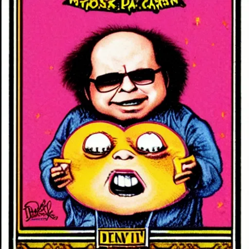 Image similar to Danny Devito garbage pail kid card