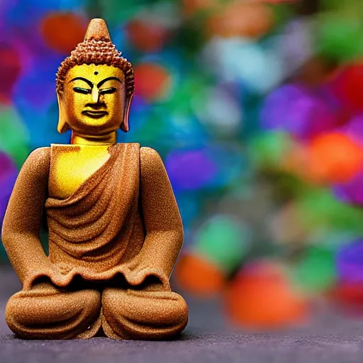 Image similar to Buddha LEGO figure, bokeh photograph