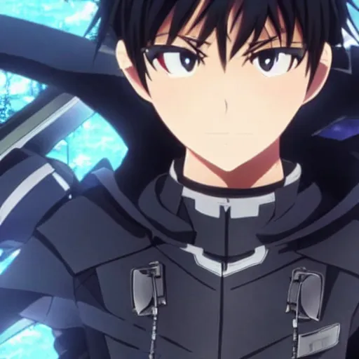 Image similar to Remi Malek as Kirito in Sword Art Online Movie Adaptation