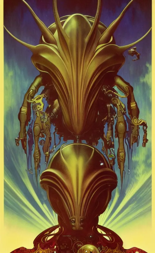 Image similar to exquisite imaginative alien creature poster art, movie art, by lucusfilm, weta studio, alphonso mucha, james jean, frank frazetta, 8 k, denoised