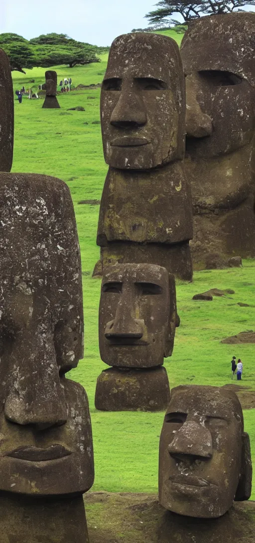 Image similar to moai at international megalithic monument