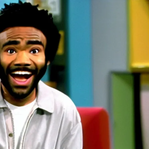 Image similar to tv still of donald glover starring in kenan & kel ( 1 9 9 9 )