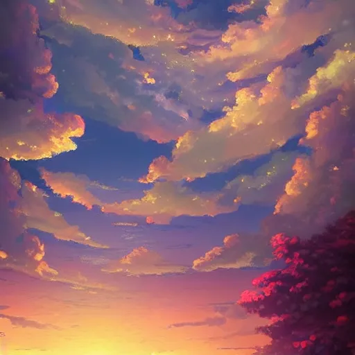 Prompt: a heavenly dream view from the interior of my cozy dream world filled with color from a Makoto Shinkai oil on canvas inspired pixiv dreamy scenery art majestic fantasy scenery fantasy pixiv scenery art inspired by magical fantasy exterior illumination of awe and wonder