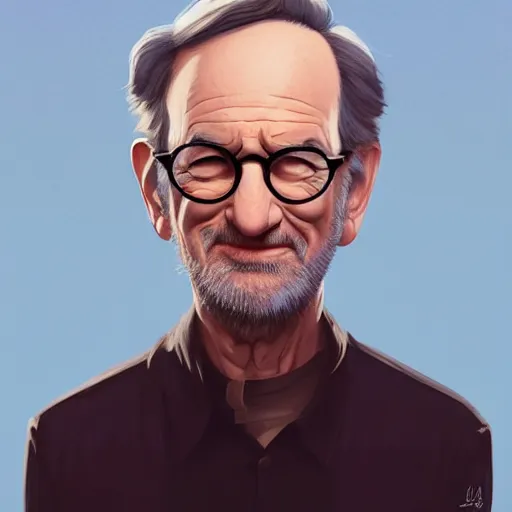 Image similar to face icon stylized minimalist steven spielberg, loftis, cory behance hd by jesper ejsing, by rhads, makoto shinkai and lois van baarle, ilya kuvshinov, rossdraws global illumination