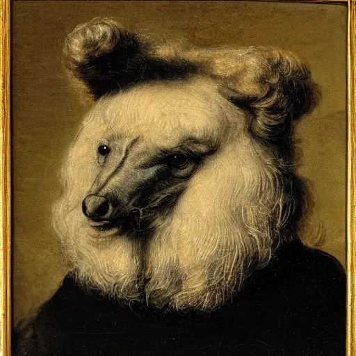 Prompt: of a crypto animal in the style of rembrandt