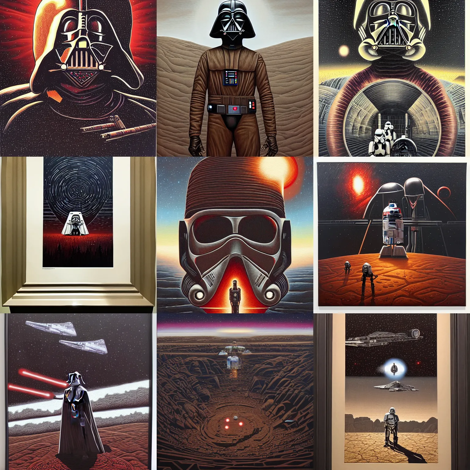 Prompt: Star Wars by Jeffrey Smith, oil on canvas