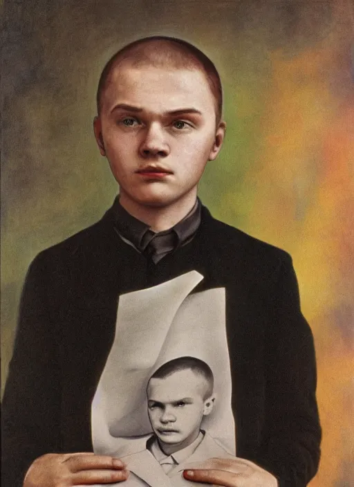 Image similar to hyper detailed portrait of young lenin by imogen cunningham, color, dslr