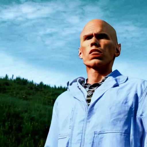 Image similar to Live Action Still of Jerma in Breaking Bad, real life, hyperrealistic, ultra realistic, realistic, highly detailed, epic, HD quality, 8k resolution, body and headshot, film still