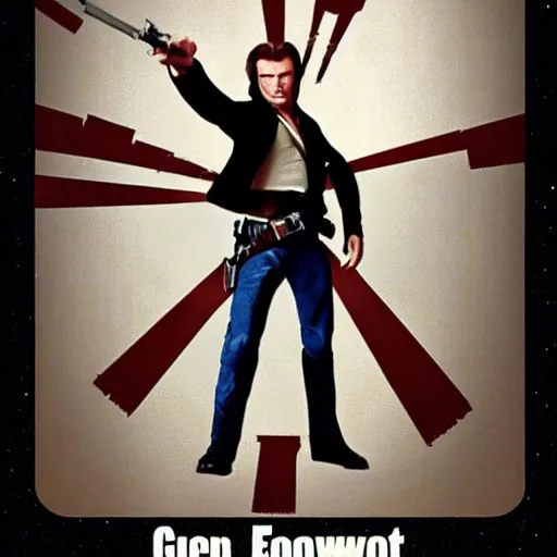 Image similar to clint eastwood as han solo from star wars ( great quality )