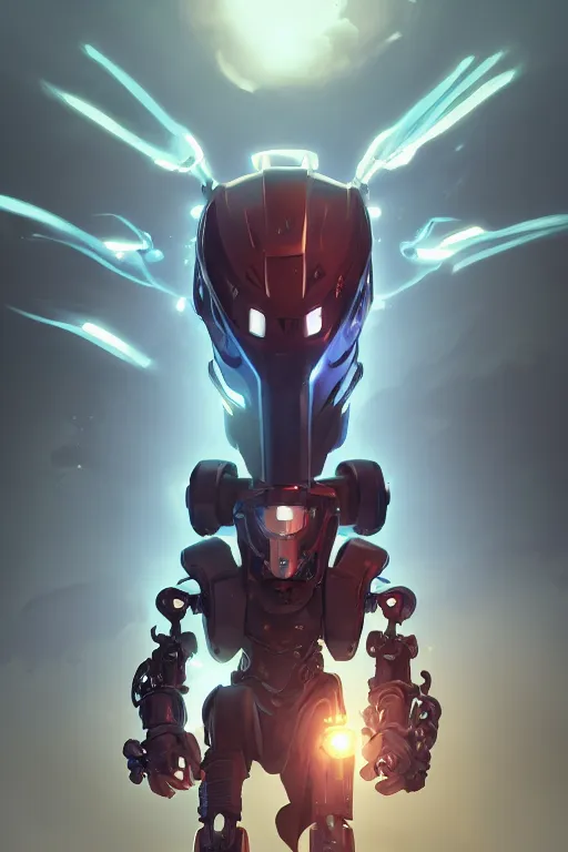 Image similar to epic mask helmet robot ninja portrait stylized as fornite style game design fanart by concept artist gervasio canda, behance hd by jesper ejsing, by rhads, makoto shinkai and lois van baarle, ilya kuvshinov, rossdraws global illumination radiating a glowing aura global illumination ray tracing hdr render in unreal engine 5