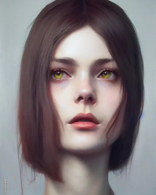 Image similar to a highly realistic, true to life portrait of a young woman, sharp focus, by ilya kuvshinov, by wlop, by tom bagshaw, trending on artstation, cinematic lighting, hyper realism, octane render, 8 k, hyper detailed.