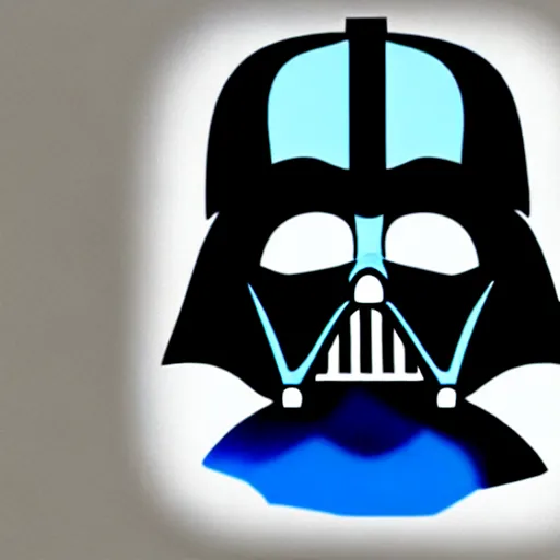 Image similar to darth vader advertising a blue coin