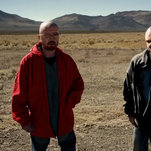 Image similar to walter white and jesse pinkman muckbang