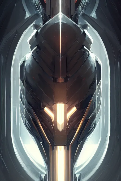 Image similar to professional concept art symmetrical portrait of a predatory robotic species in a dark room by artgerm and greg rutkowski. an intricate, elegant, highly detailed digital painting, concept art, smooth, sharp focus, illustration, in the style of cam sykes.