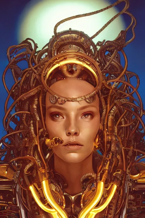 a close up portrait of a medusa cyborg, dramatic | Stable Diffusion ...