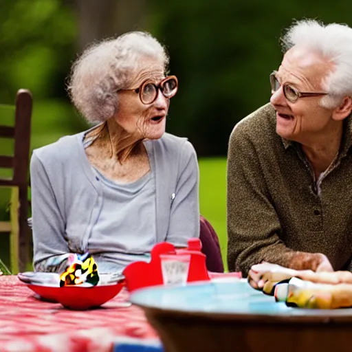 Image similar to a movie still from the antiques roadshow, old people discussing a priceless hot dog, uhd, 8k,