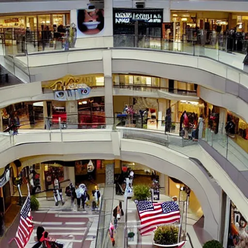 Prompt: photograph of a mall in america in 2 0 0 9