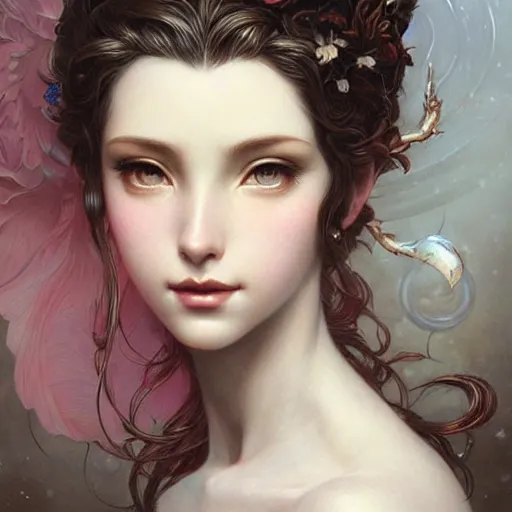 Prompt: aerith gainsborough, intricate, elegant, highly detailed, wavy, smooth, sharp focus, award - winning, masterpiece, in the style of tom bagshaw, cedric peyravernay, peter mohrbacher, pinterest