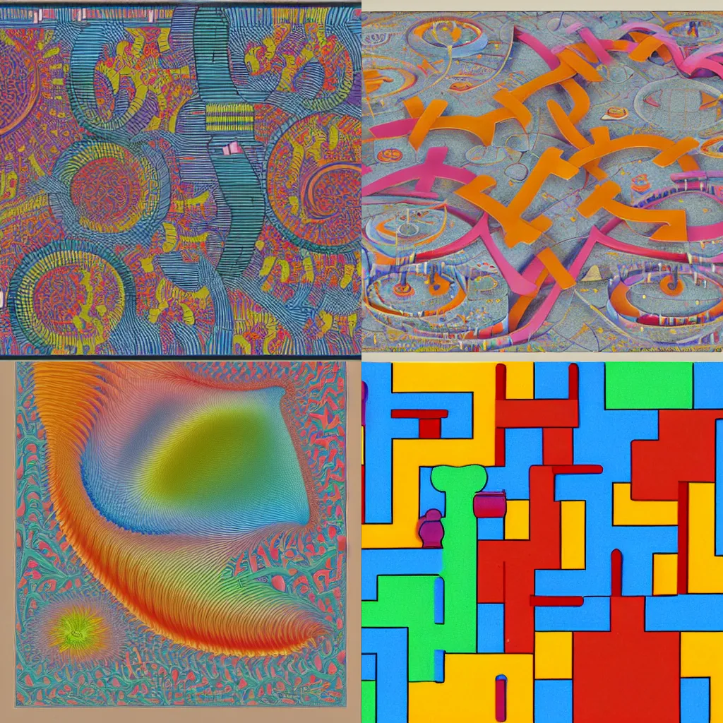 Prompt: medium: saturated colored pencil, fractal-automaton-isometric-city made of Notation, Symbols, Lines, Sequences, Interpretation, Instructions, Communication, Visuality, Process, form, line, character, surface, space, material, immaterial, sensual, symbolic, conceptual, Series, Variations, Temporalization, Processualization, Notation, Instruction, Form, Sign, Symbol, Movement, Parallel, Sequential, Disordered, Unconnected, Static, Visual, Mental, Iconic, Imaginative. Creative, large-scale, multi-part, process, drawing, repetition, variation, order, chaos, improvisation
