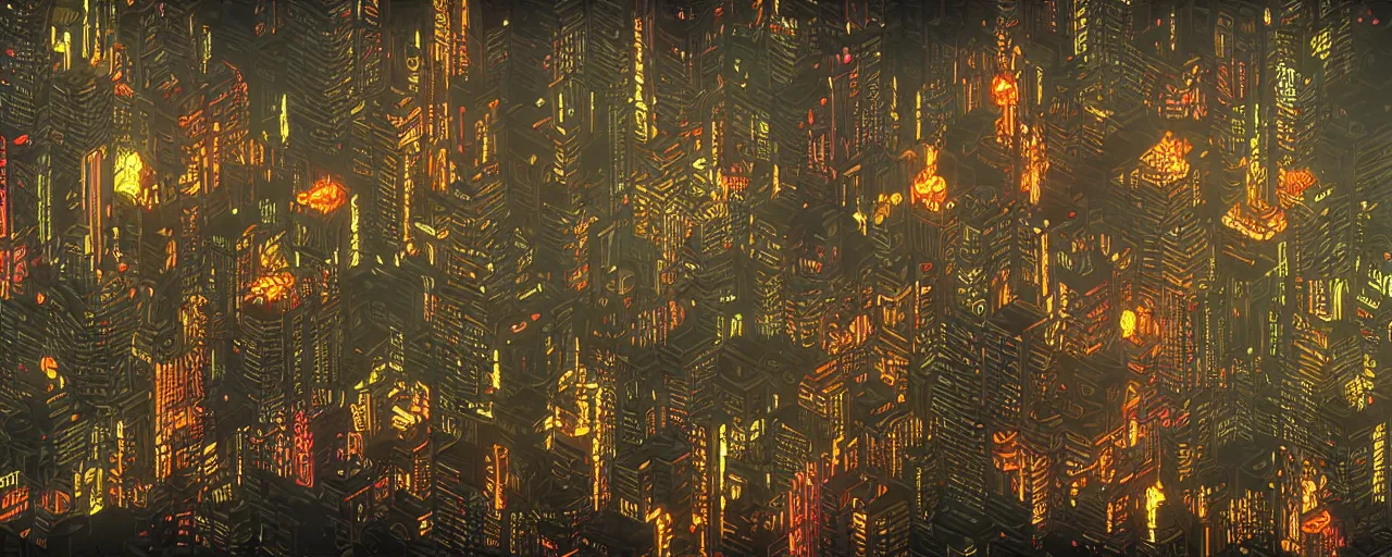 Prompt: blade runner city, pixel art. very detailed 1 6 bit