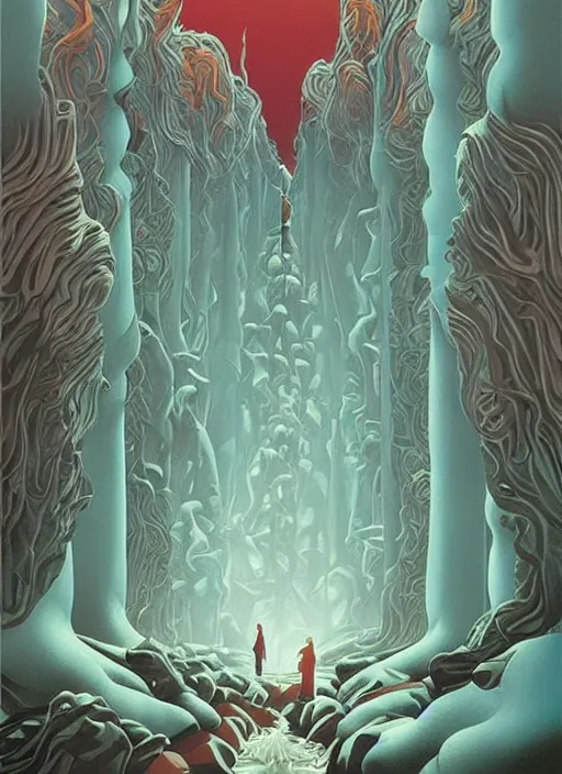 Image similar to poster artwork by Michael Whelan and Tomer Hanuka, Karol Bak of cinematográfica, from scene from Twin Peaks, clean