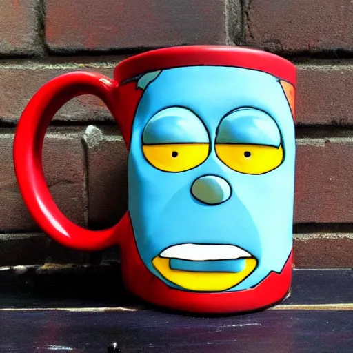 Prompt: diy homer simpson mug