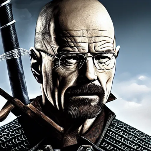 Prompt: walter white as the witcher