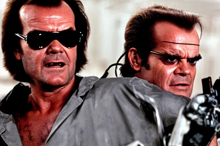 Image similar to Jack Nicholson plays Terminator