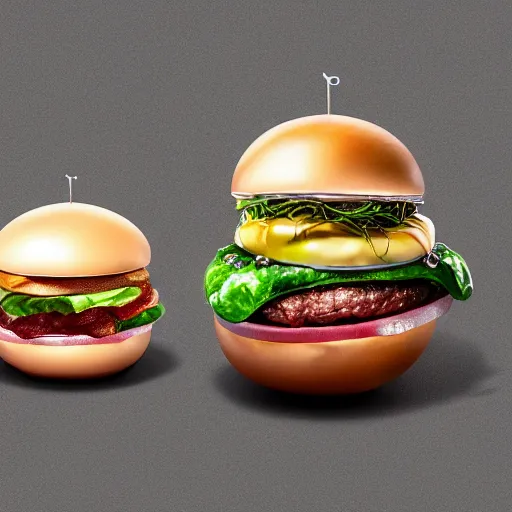 Prompt: a faberge burger