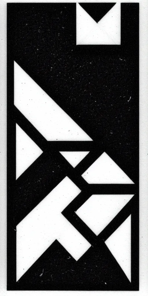 Prompt: geometric the hermit card by karl gerstner, minimal, black and white monochrome, bordered, centered, in frame, 8 k scan