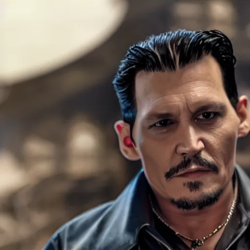 Image similar to Johnny Depp As the punisher 4k detail