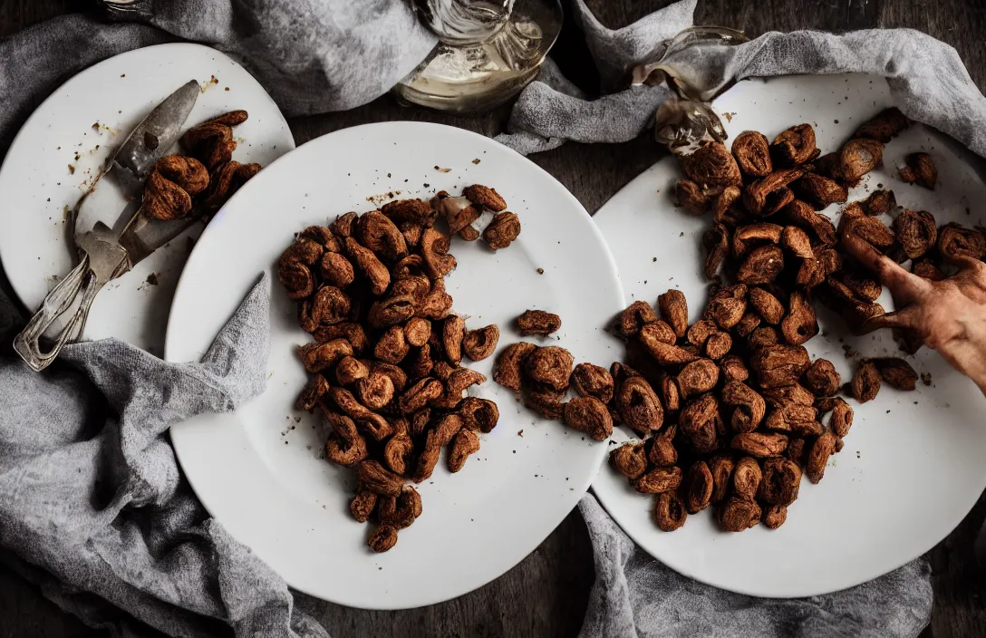 Image similar to poop served on a plate, food photography