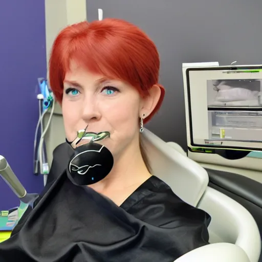 Image similar to midna at the dentist office