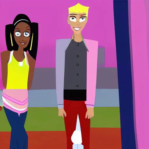 Prompt: still from 6 teen television show