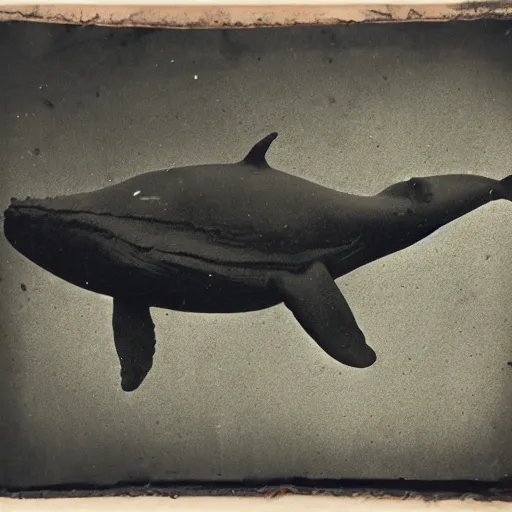 Image similar to tintype photo of a whale