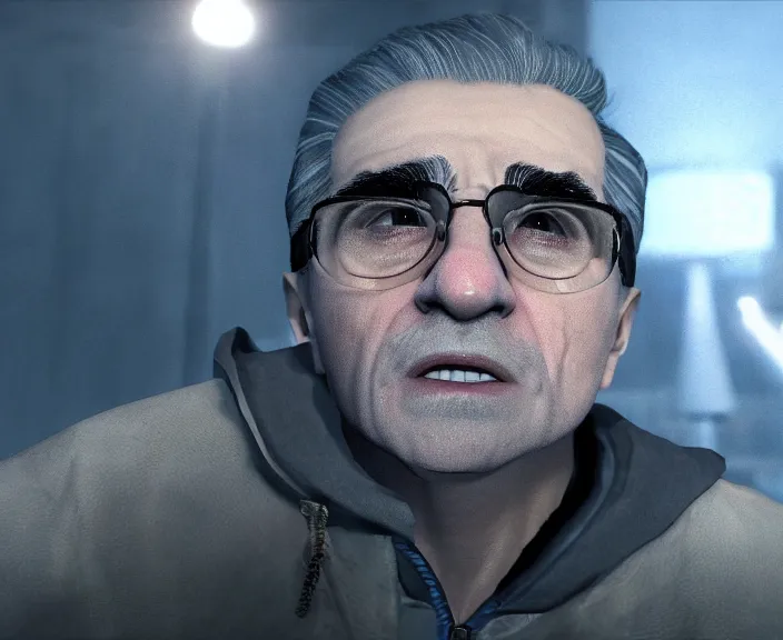 Image similar to screenshot of martin scorsese in until dawn ( 2 0 1 5 ), ps 5, 4 k, hi - res