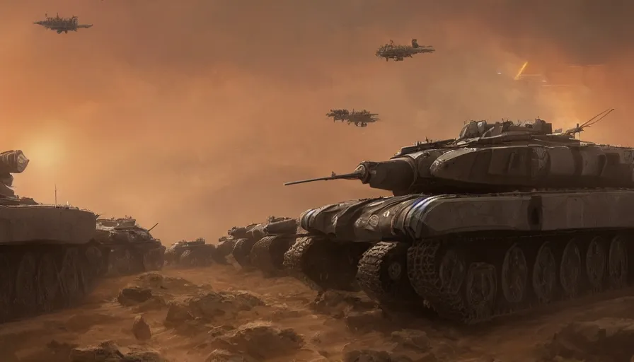 Prompt: troops fleeing of humongous tanks on the field, hyperdetailed, artstation, cgsociety, 8 k