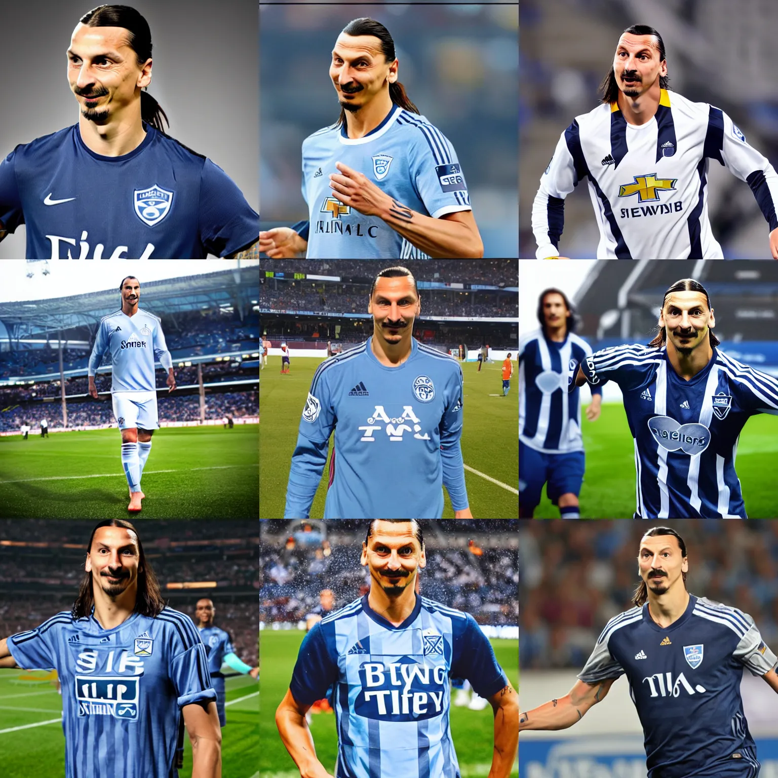 Prompt: Zlatan Ibrahimovic in a Sporting KC jersey