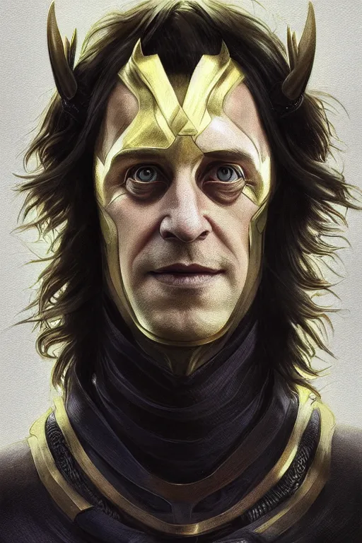 Image similar to Boris Johnson as Loki, realistic portrait, symmetrical, highly detailed, digital painting, artstation, concept art, smooth, sharp focus, illustration, cinematic lighting, art by artgerm and greg rutkowski and alphonse mucha