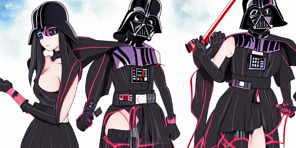 Image similar to darth vader anime girl