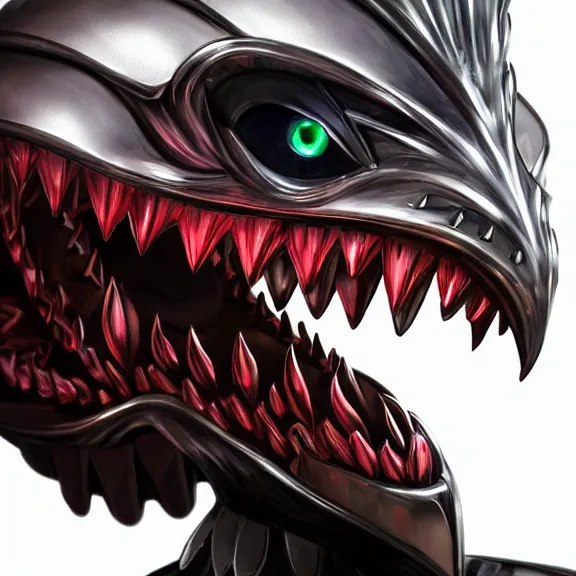 Image similar to close up mawshot of a cute elegant beautiful stunning anthropomorphic female robot dragon, with sleek silver metal armor, glowing OLED visor, facing the camera, the open maw being highly detailed and soft, with a gullet at the end, you looking into the maw, food pov, micro pov, vore, digital art, pov furry art, anthro art, furry, warframe art, high quality, 3D realistic, dragon mawshot, maw art, macro art, micro art, dragon art, Furaffinity, Deviantart, Eka's Portal, G6