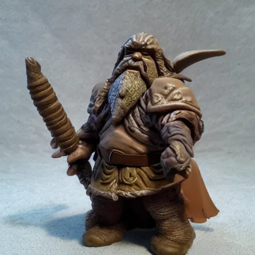 Image similar to high quality clay sculpt of a fantasy warrior dwarf with high detail, 4k