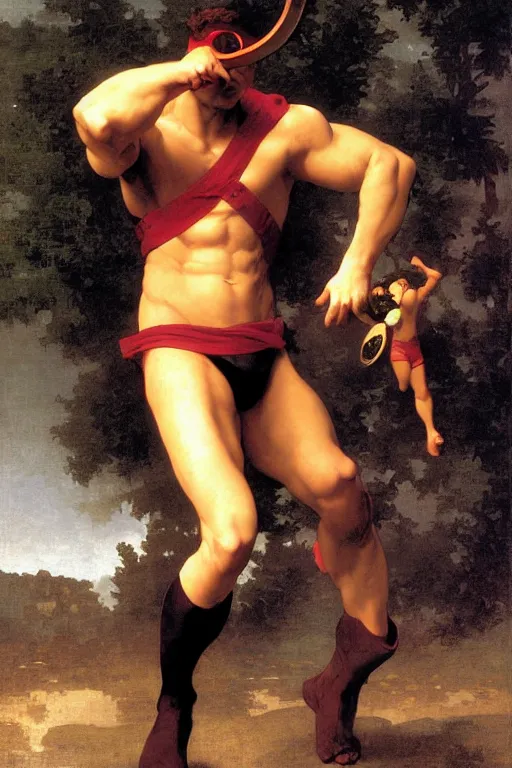 Prompt: Cyclops (Scott Summers) from the X-Men by William Adolphe Bouguereau