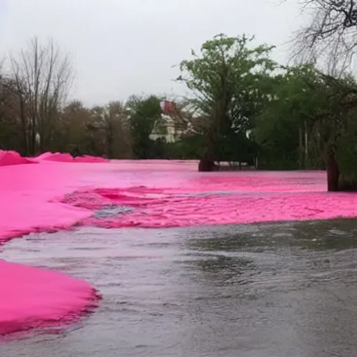 Prompt: pink flood