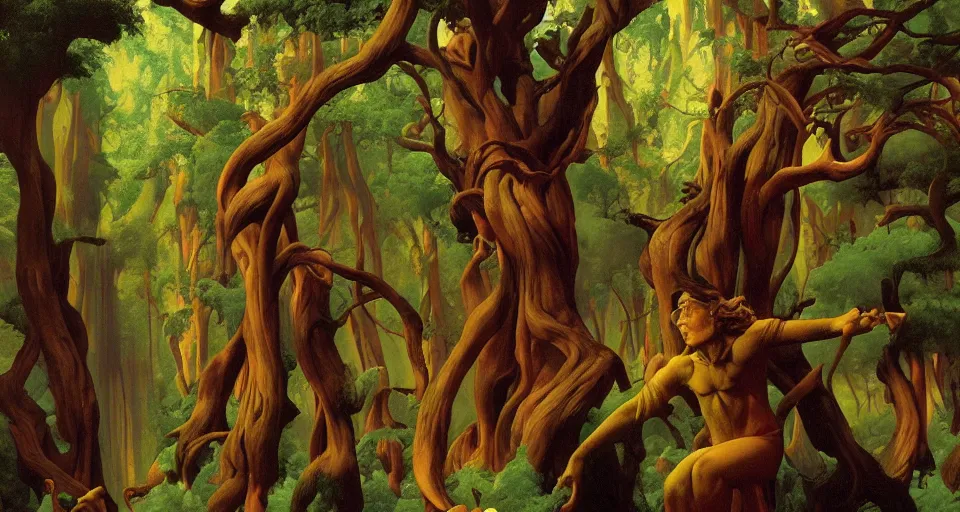 Image similar to Enchanted and magic forest, by Thomas Blackshear