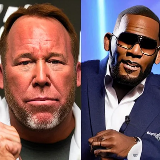 Image similar to alex jones and r kelly in prison