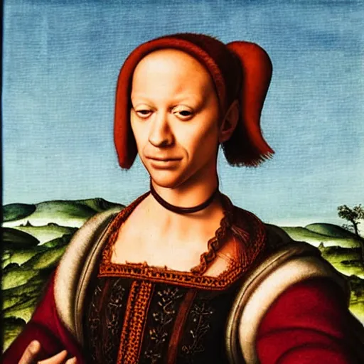 Prompt: portrait of a renaissance muppet.