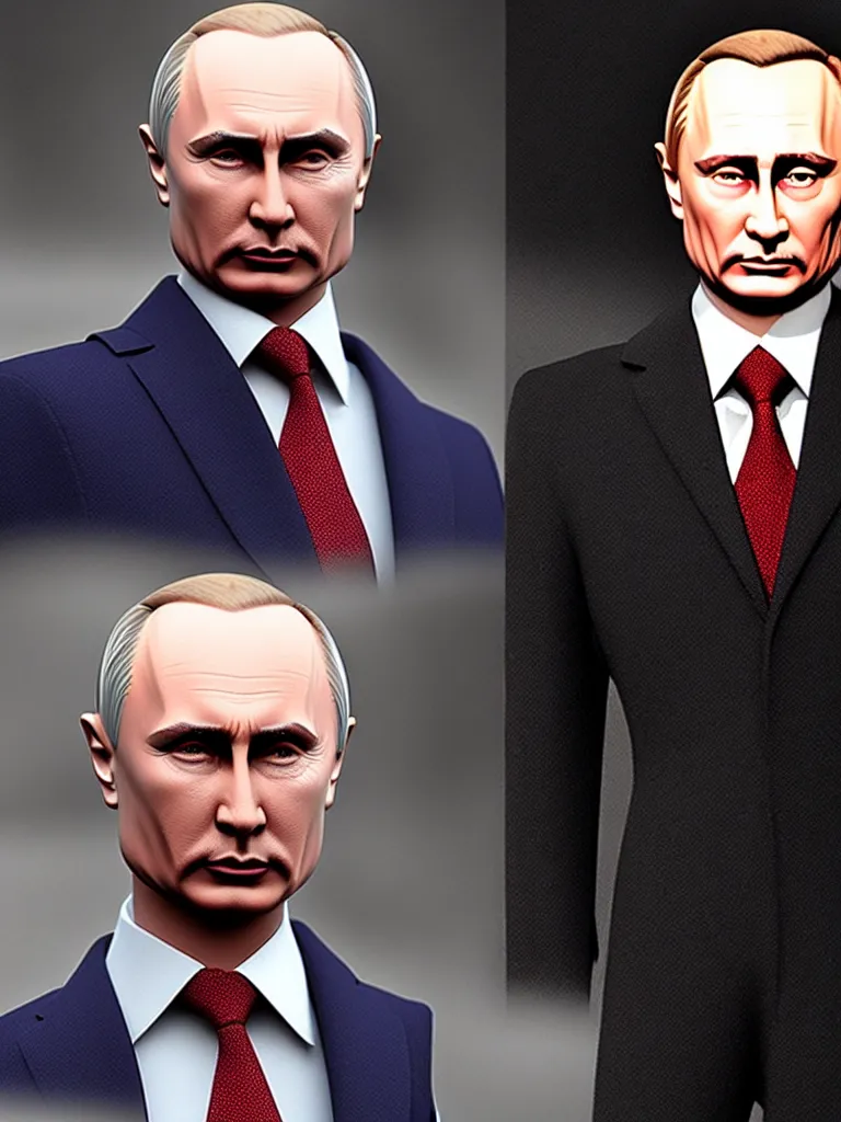 Image similar to model of person looking like vladimir putin in marvel universe